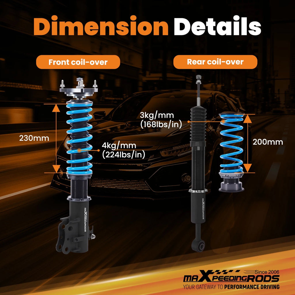 Coilover Shock Absorbers for Toyota Echo (1999–2005)