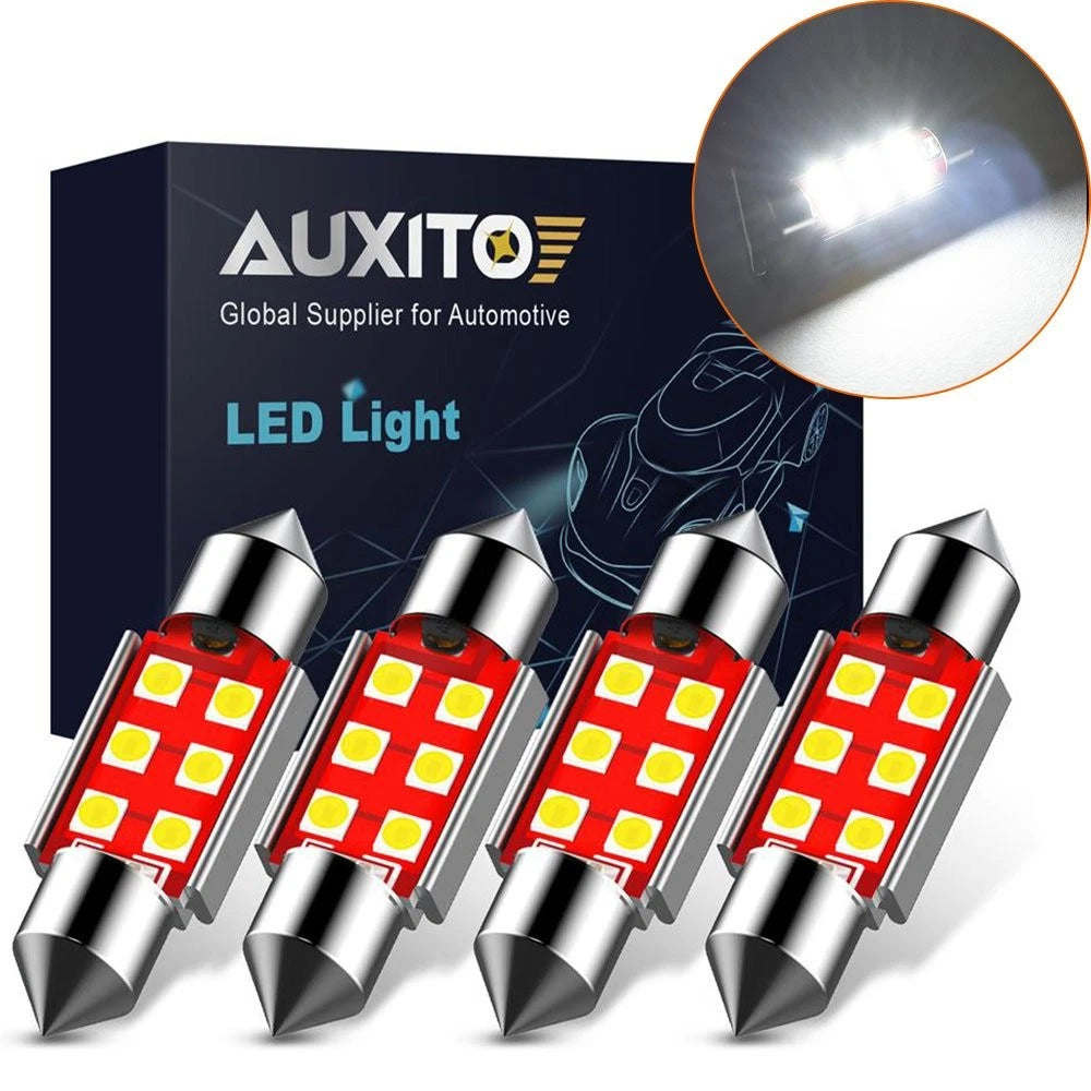 Set of 4 CANBUS AUXITO Dome Light 212-2 578 White LED Bulb for Chevy