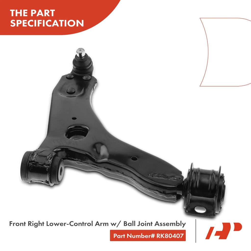 Set of 4 Wheel Bearing Control Arm Ball Joint Kit for Ford Focus (2004–2011)