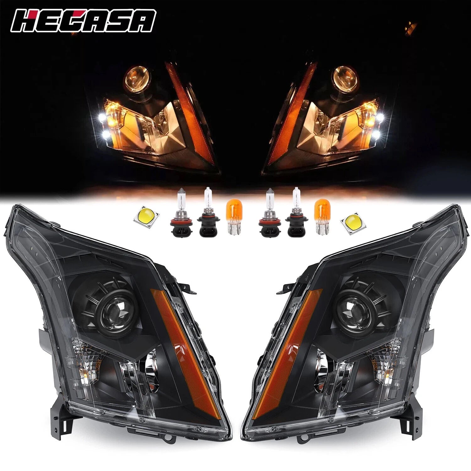 LED Projector Headlights for Cadillac SRX (2010–2016) - Left + Right