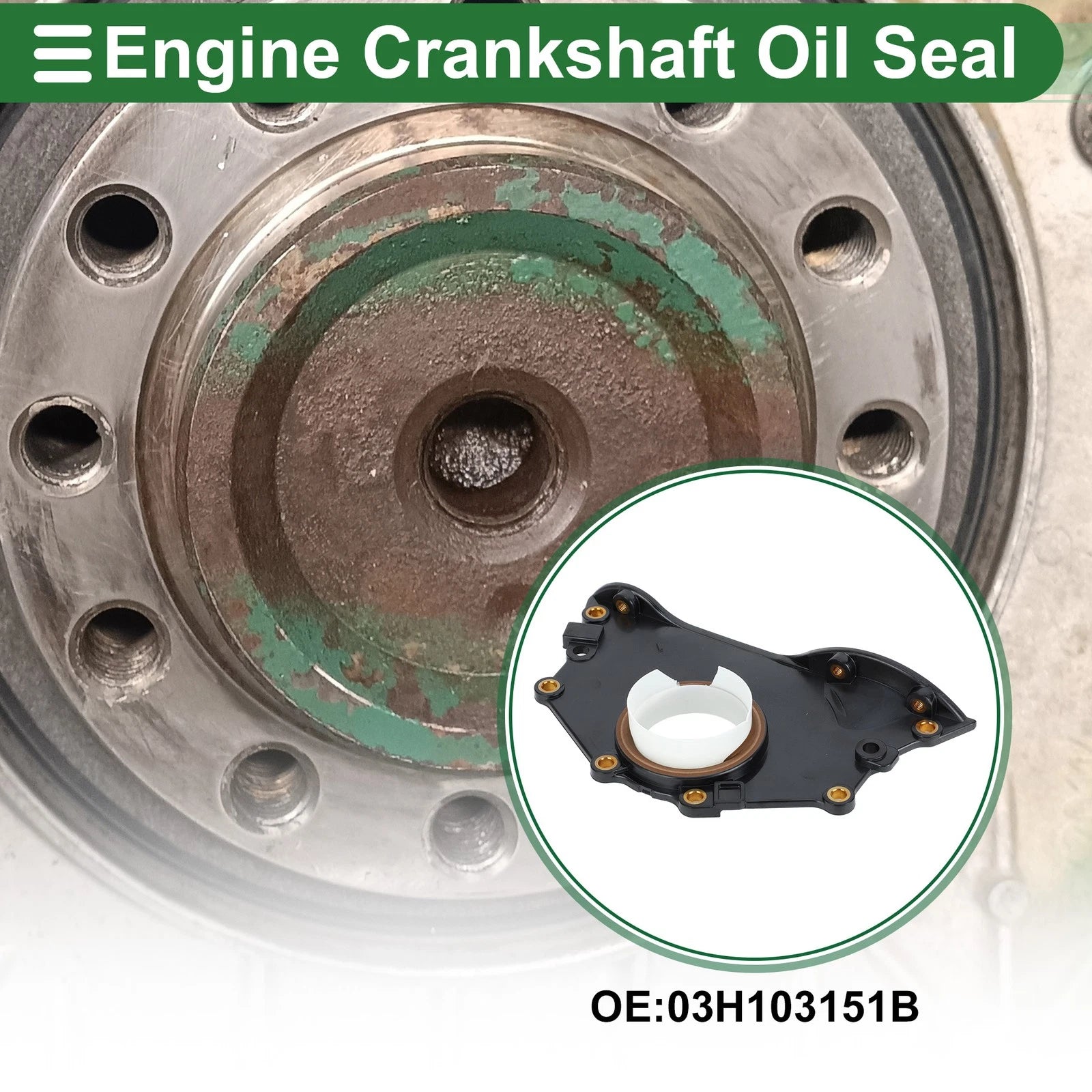 1 Pc Front Crankshaft Oil Seal for Volkswagen Atlas (2018–2023) No. 03H103151B