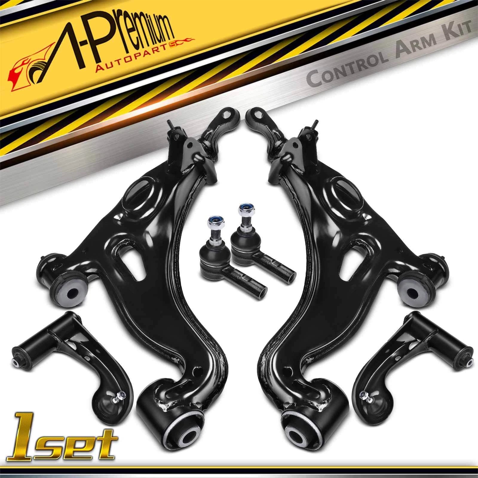 Set of 6 Front Control Arm Tie Rods for Mercedes-Benz C230 C280 (1997–2000)