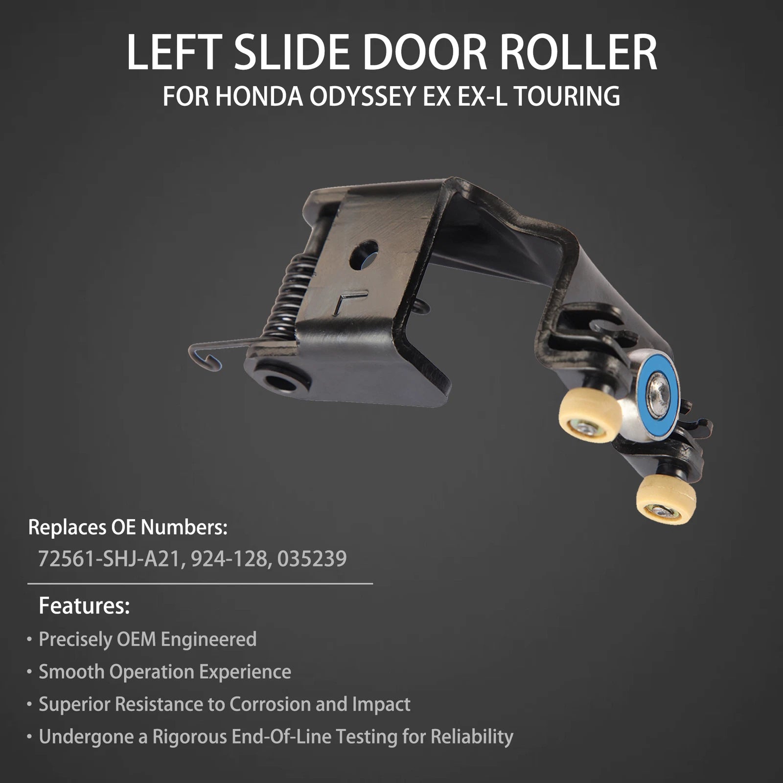 Left Center Sliding Door Hinge & Roller for Honda Odyssey (2005–2010) 72561-SHJ-A21