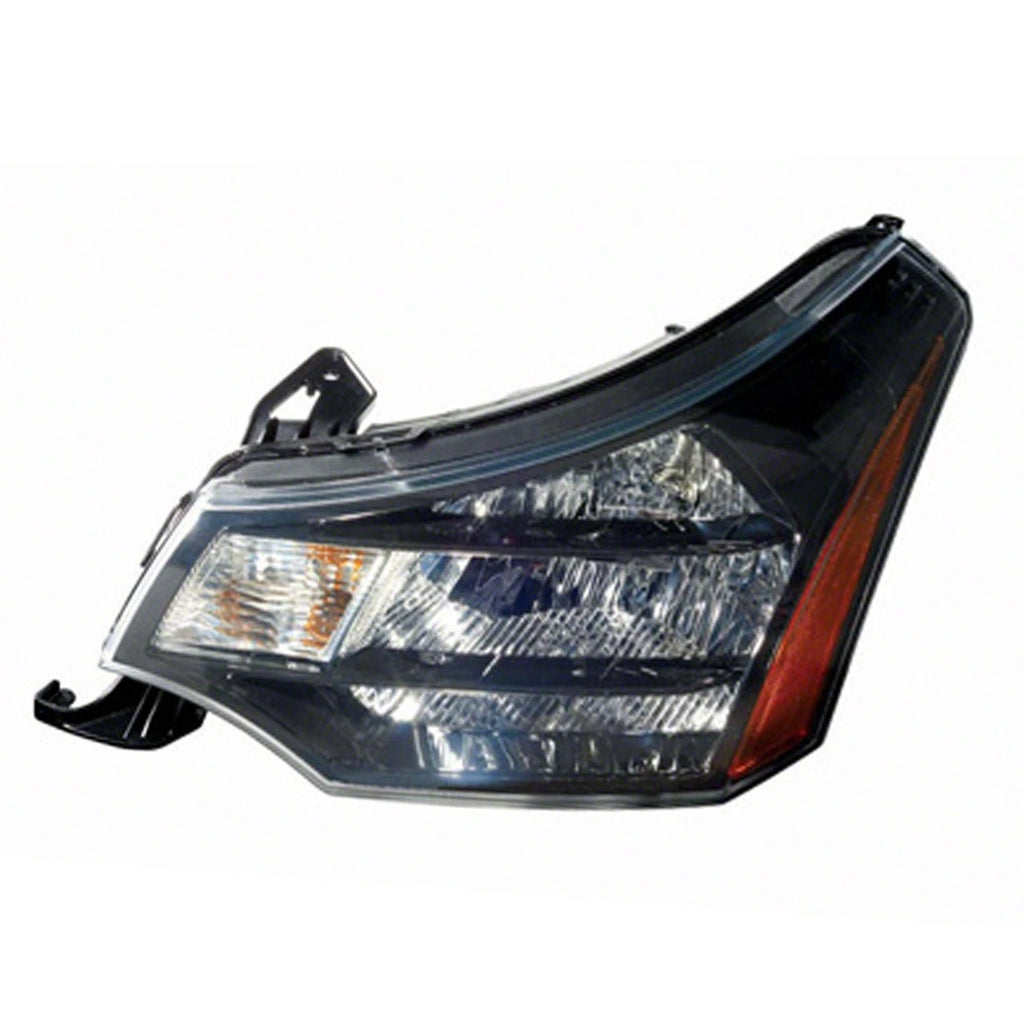 Head Light Assembly Driver Side Replacement Black Chrome for 2009–2011 Ford Focus