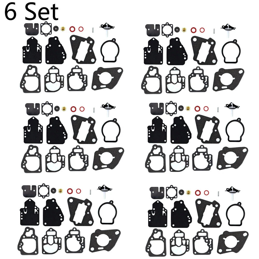 Set of 6 Carburetor Kits for Mercury Mariner 6-25HP (1990–2000) 1395-97611 18-7212