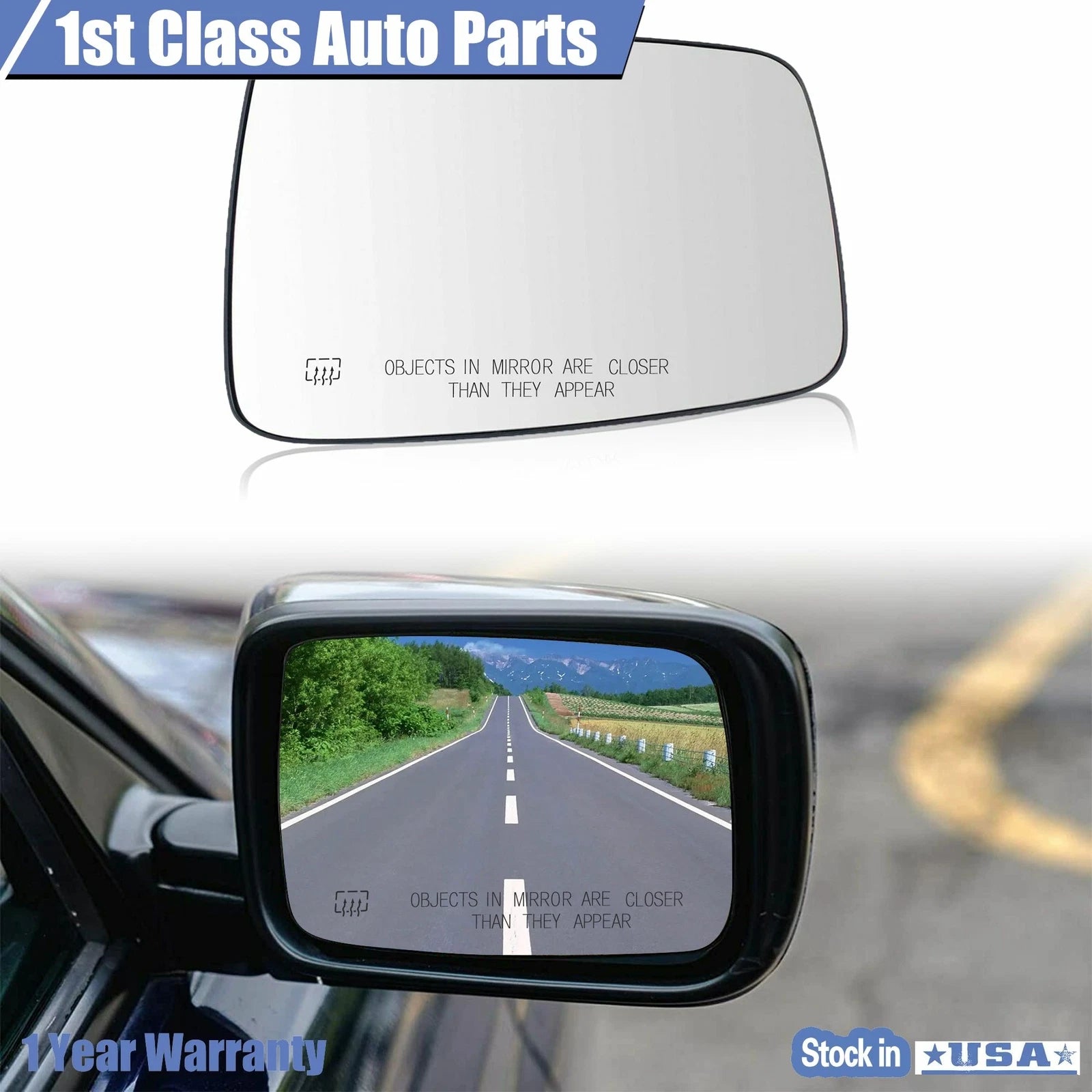Power Heated Right Exterior Mirror Glass for Dodge Ram 1500 2500 