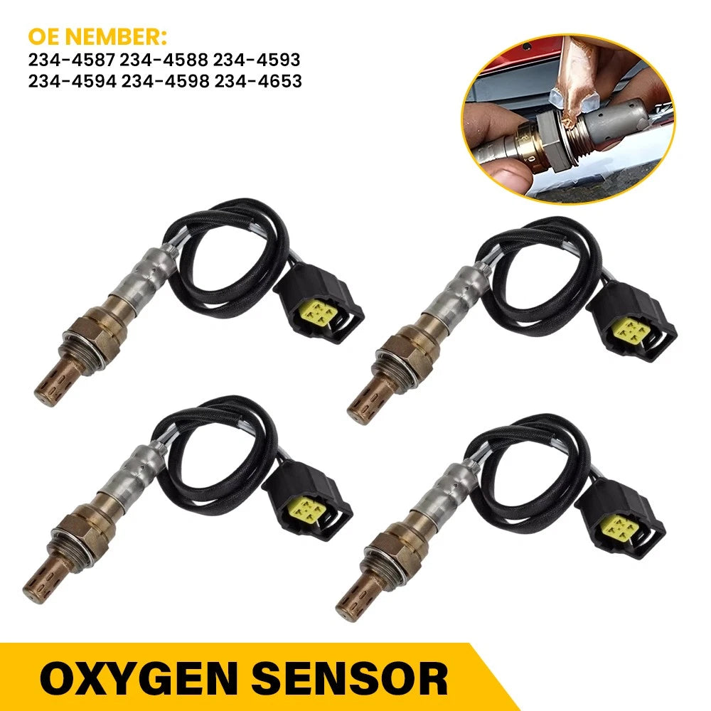 Set of 4 Oxygen Sensors for Jeep Wrangler V6 3.6L 3.8L L6 4.0L (2001–2018)