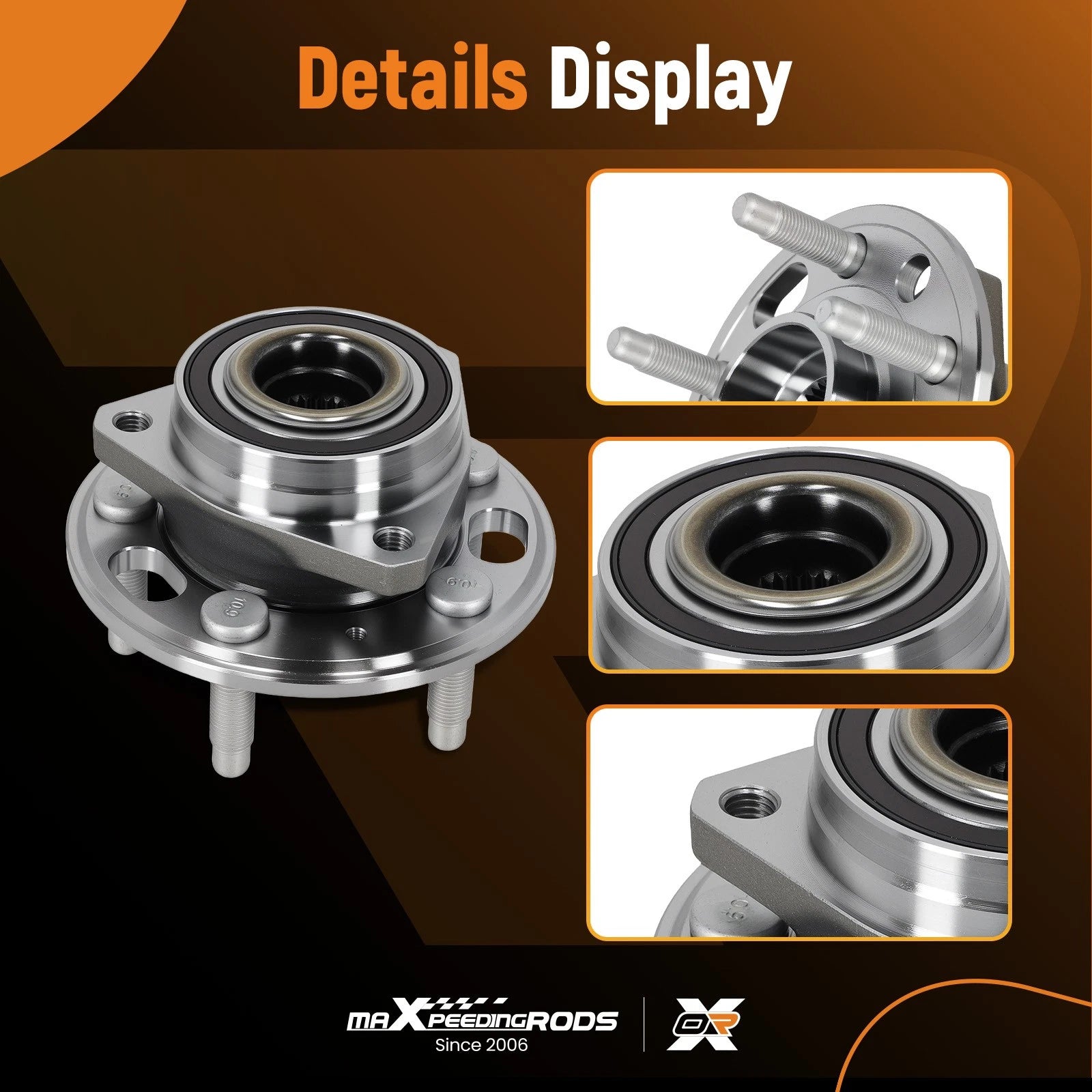 Front LH RH Wheel Hub & Bearing Kit for CTS/XTS (2014–2016) 513288 w/ABS