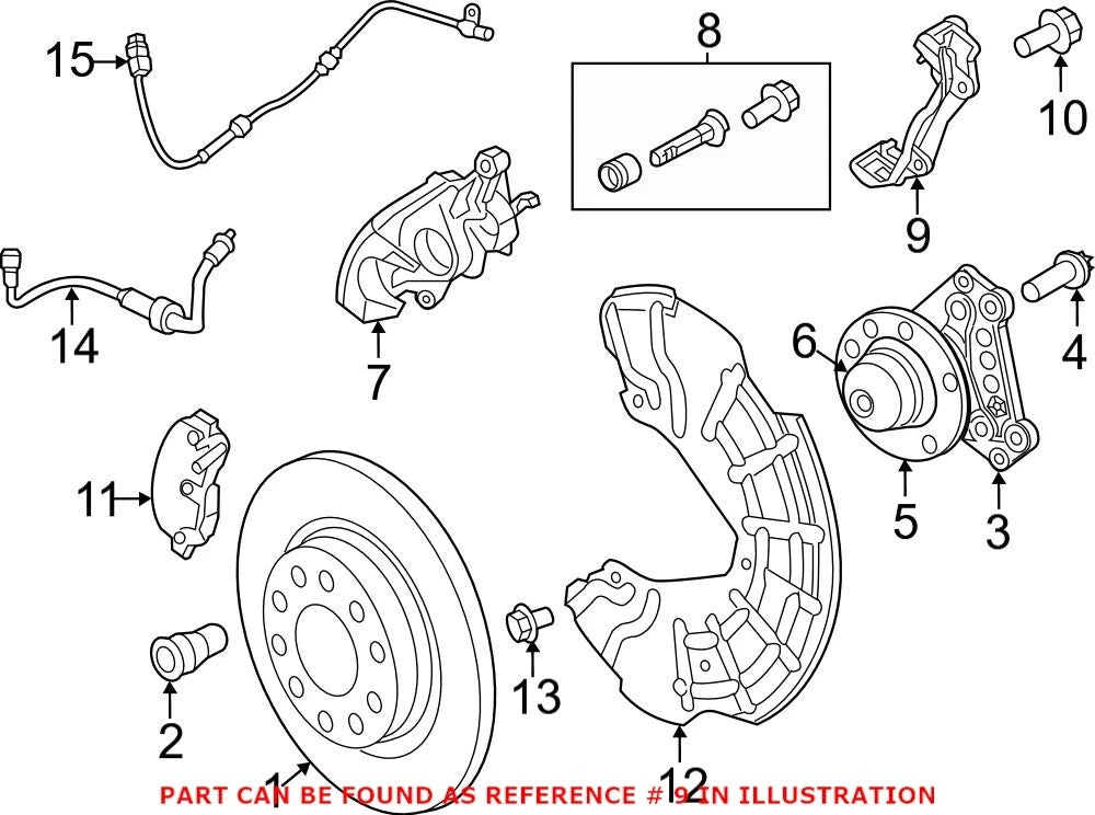 Rear Disc Brake Caliper Bracket for Dodge Dart (2013–2016) 68163819AA