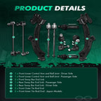 10x Front Lower Control Arm Ball Joints for Honda CR-V (2007–2011)