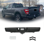 Rear Bumper Assembly for Ford F-150 (2021–2023) Black Without Sensor Holes