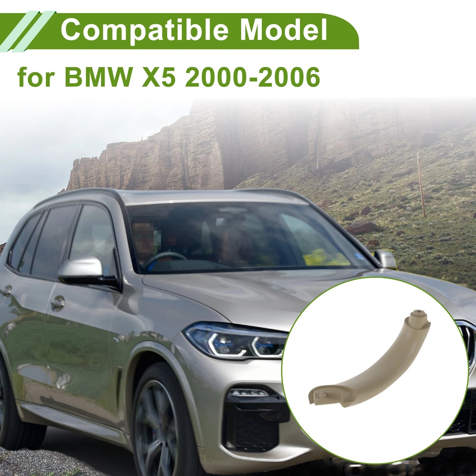 Door Panel Handle Pull Trim Cover for BMW X5 (2000–2006) No. 51418265080