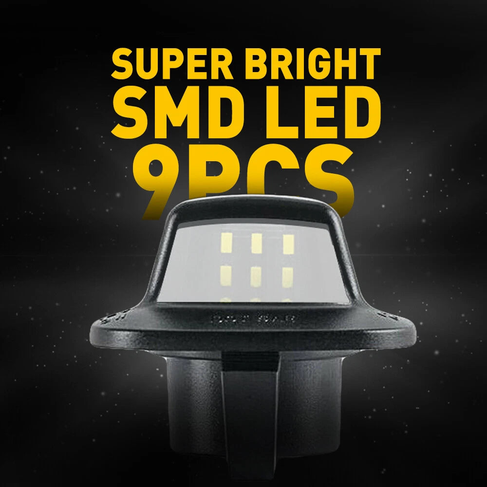 Set of 2 Bright 6000K White LED License Plate Lights for Dodge Dakota (1997–2011)