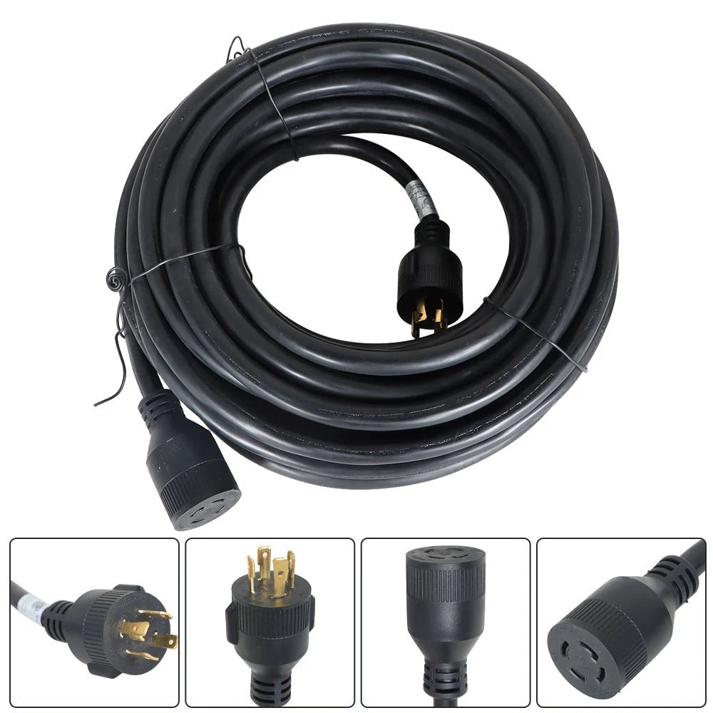 Generator Inlet Box and Extension Cable Combo for NEMA L14-30 (75FT)