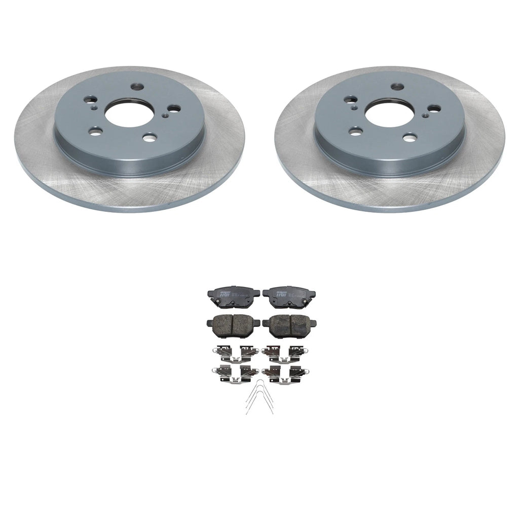 DuraGo Rear Rotors & TRW Pro Ceramic Disc Brake Pads Kit for CT200h Prius (2011–2017)