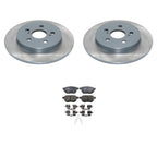 DuraGo Rear Rotors & TRW Pro Ceramic Disc Brake Pads Kit for CT200h Prius (2011–2017)