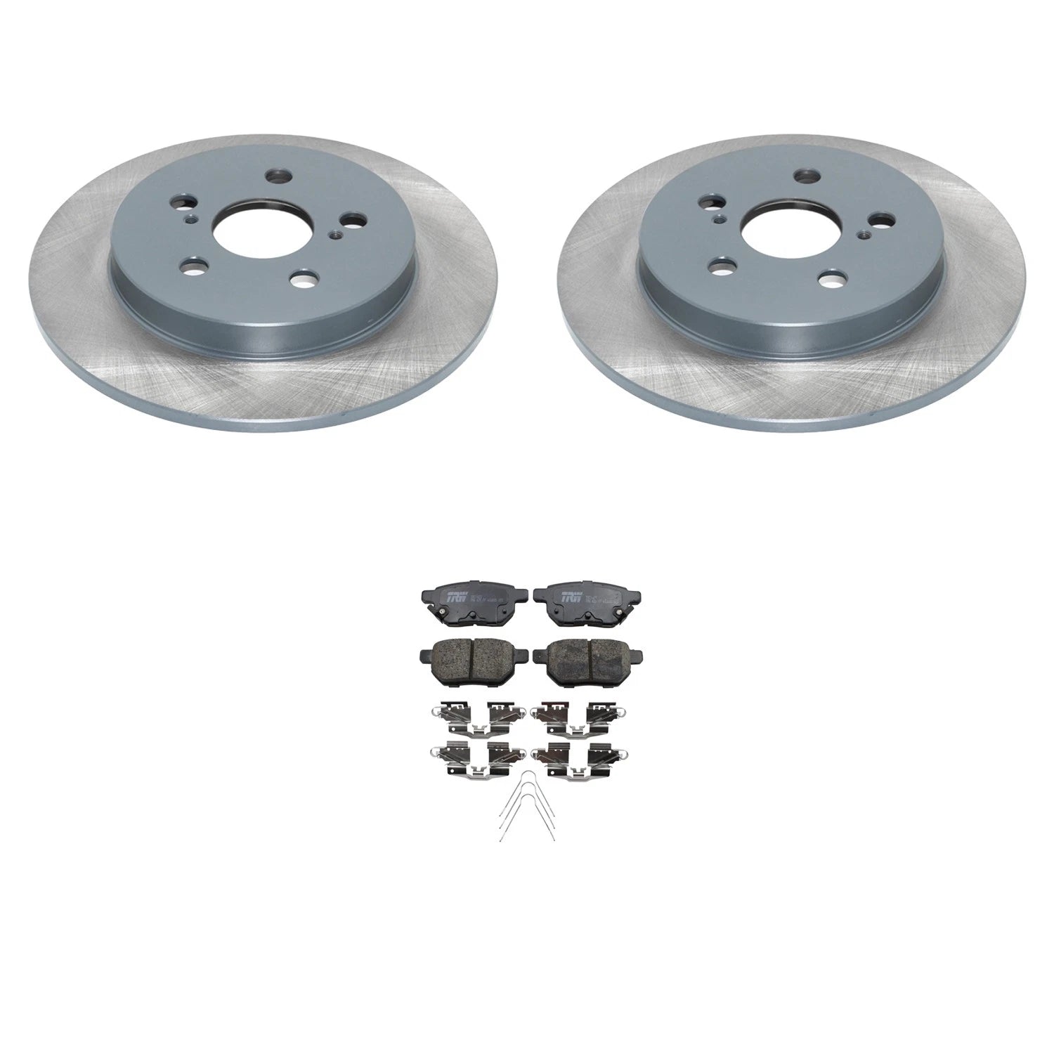 DuraGo Rear Rotors & TRW Pro Ceramic Disc Brake Pads Kit for CT200h Prius (2011–2017)