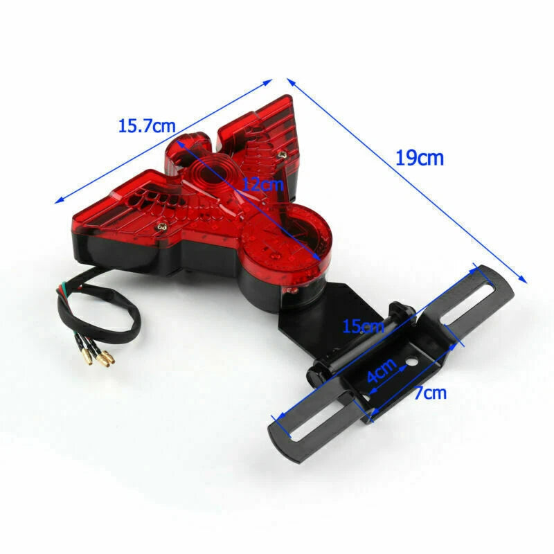 Eagle LED Rear Tail Light Lamp w/Plate for Chopper Bobber (T9)