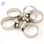 Set of 100 Stainless Steel Adjustable Drive Hose Clamps 3/4" - 1"