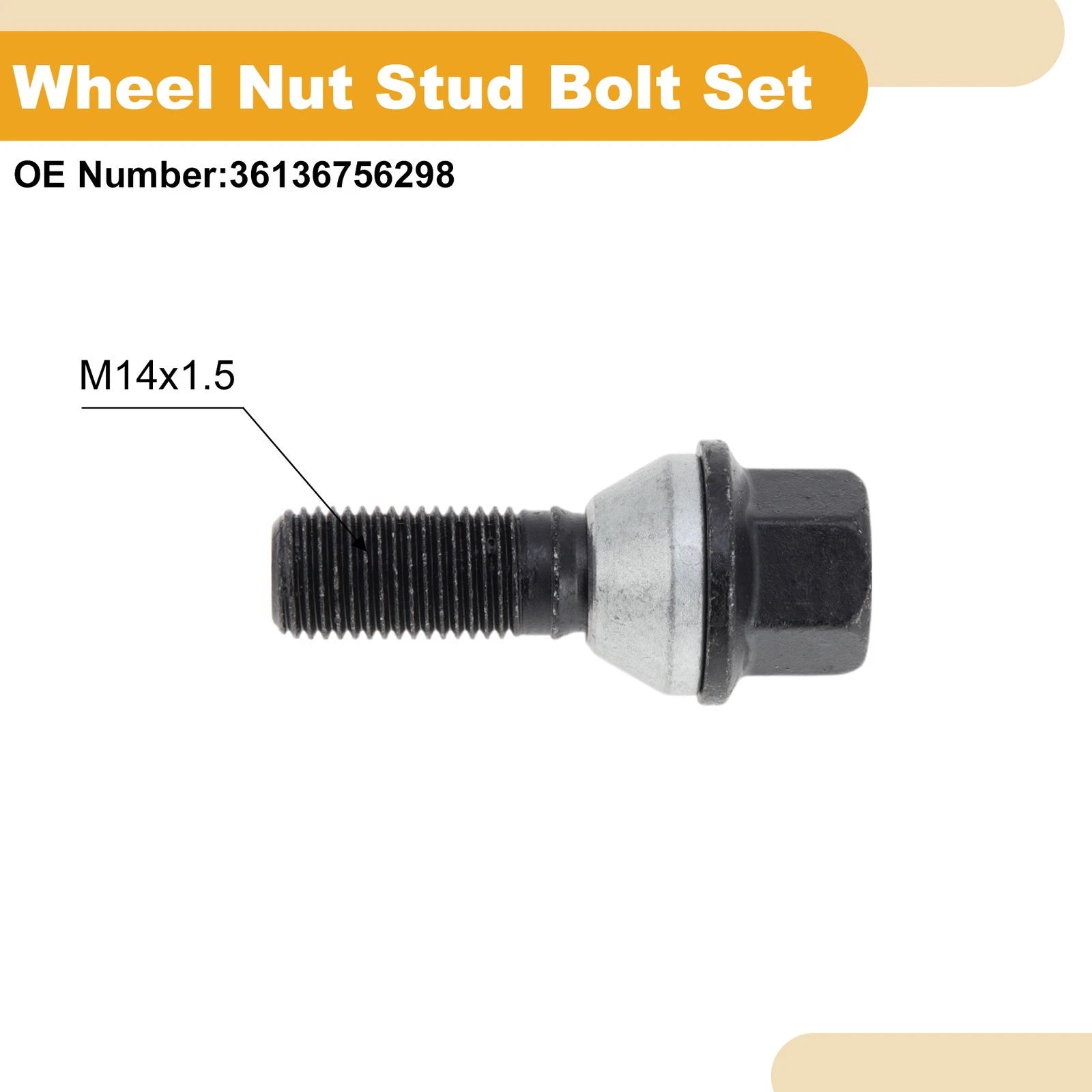Set of 5 M14x1.5 Wheel Lug Studs for BMW X5 E53 (2002–2006)