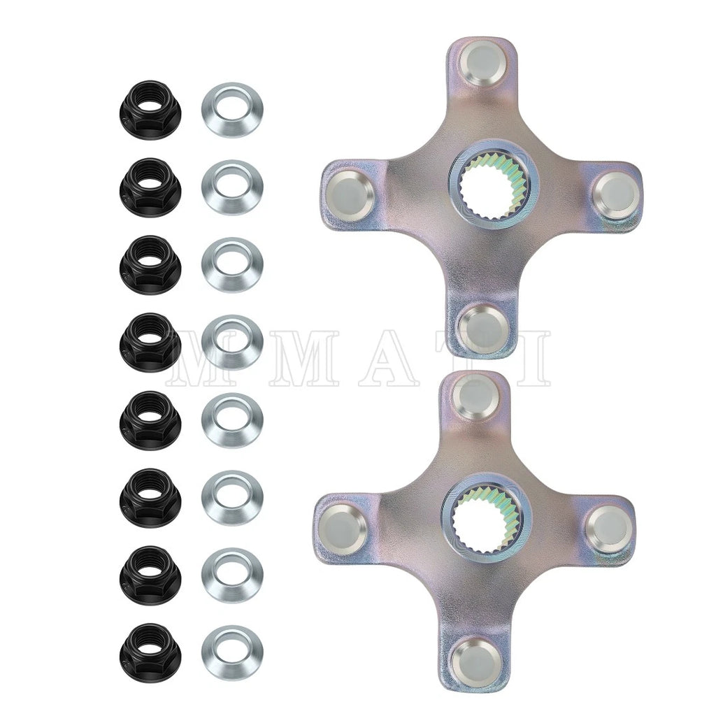 2X Rear Wheel Hubs & Flange Lug Nuts for Honda TRX450R TRX450ER (2006–2009)