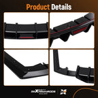 Gloss Black Rear Bumper Diffuser Lip Kit for Hyundai Elantra (2021-2023)