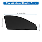 Car Window Cover for Toyota Harrier 60 Series (2014–2020) Net Black