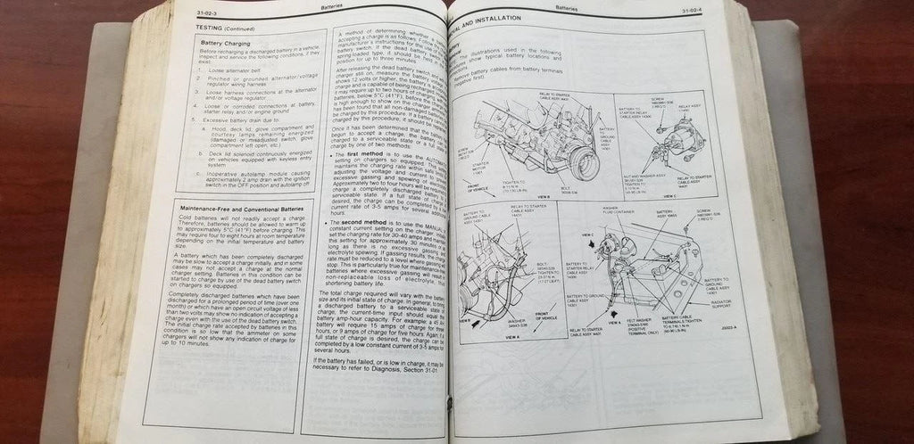 Service Shop Manual for Lincoln Mark VII (1989) FPS-12192-89