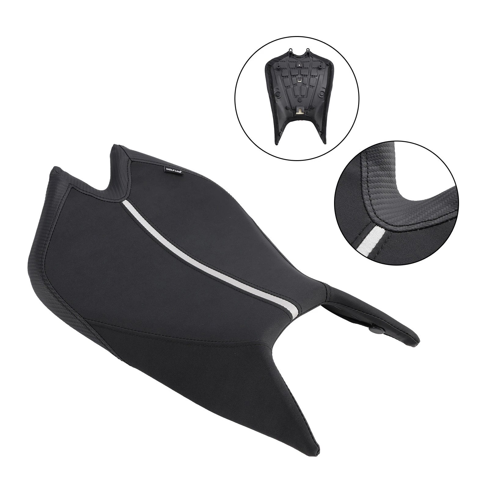 Front Driver Raider Seat Pillion Saddle Gray for Aprilia RSV4 1100 (2021–2024)