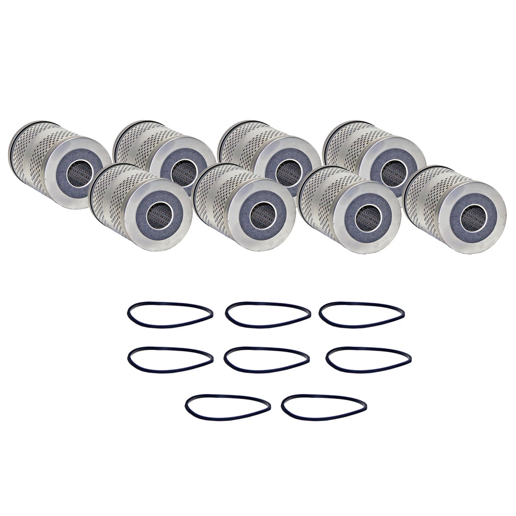 Set of 8 Engine Oil Filters for Chevrolet GMC Iso Studebaker (N/A)