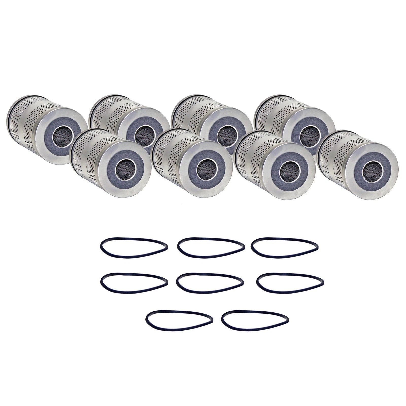 Set of 8 Engine Oil Filters for Chevrolet GMC Iso Studebaker (N/A)
