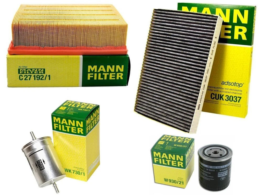 Mann Oil Air Carbon Cabin Fuel Filter Service Kit for Audi A4 Quattro (2002–2004)