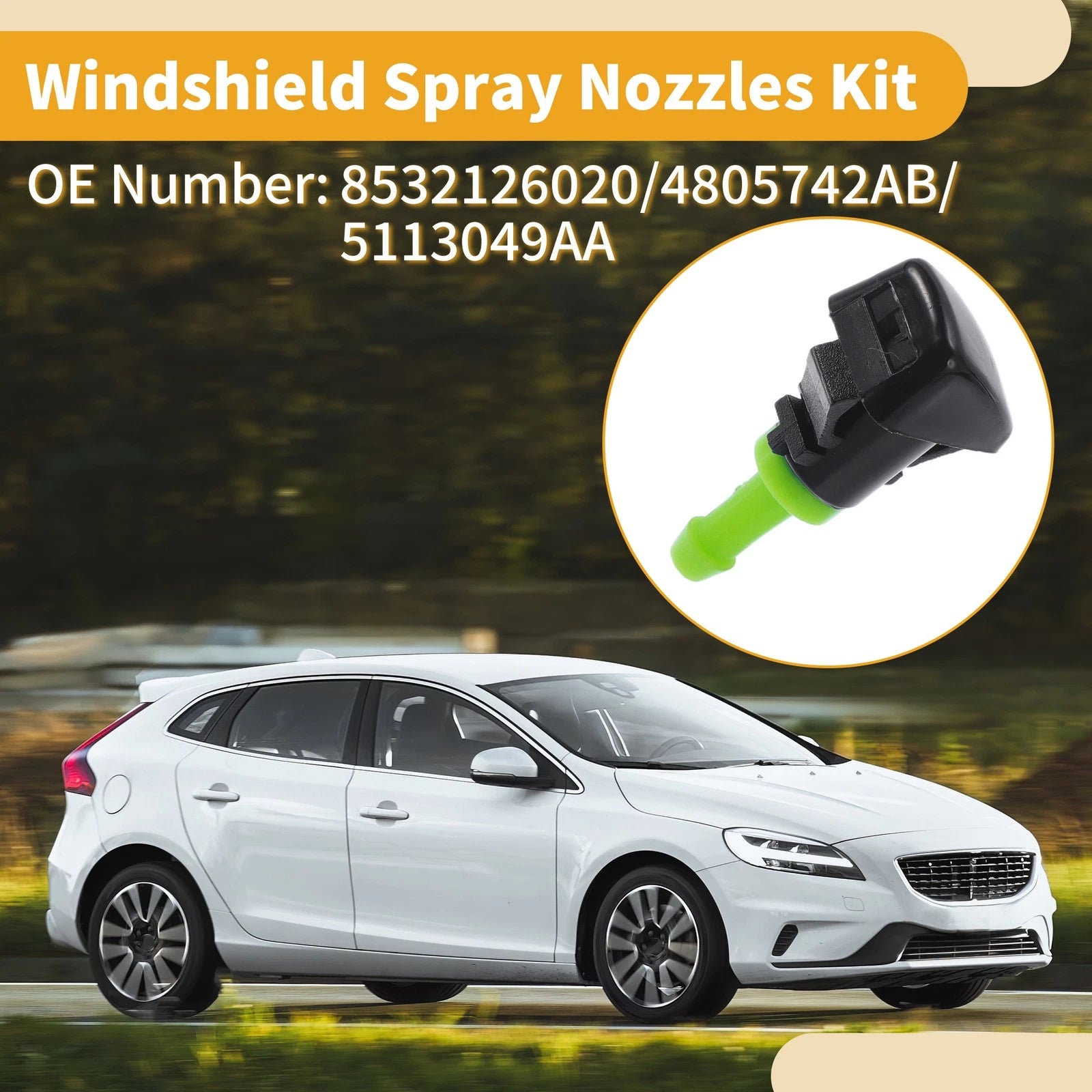 Windshield Washer Nozzle Kit for Jeep Patriot (2008–2015) No. 8532126020, Gaskets