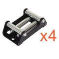 Set of 4 Fairlead Guide Steel Cable Bolt Pattern for Winch (3000lbs–4000lbs)