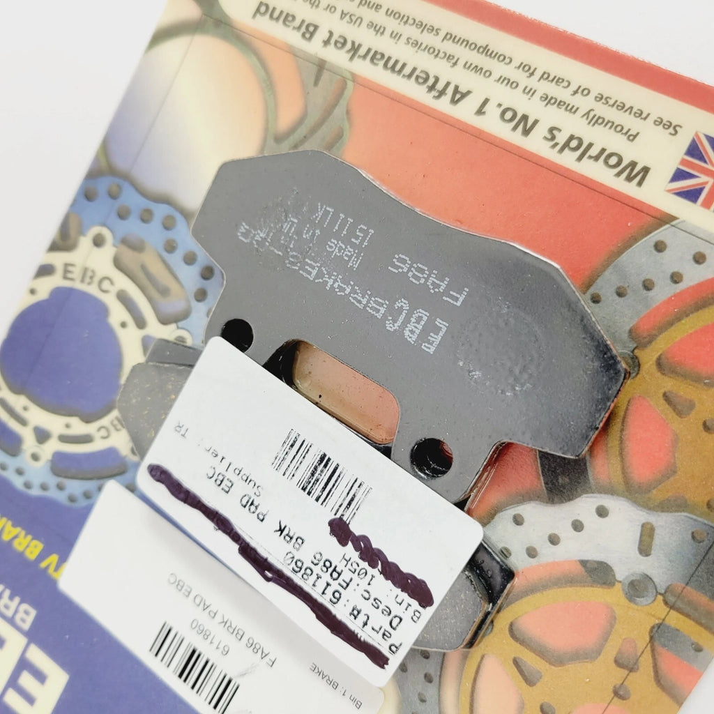 EBC Organic Brake Pads for Hyosung ATK Honda (FA86 61-1860 15-86 160722)
