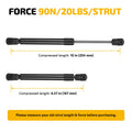 2X Gas Struts for Truck Toolbox (C16-15049) (10 Inch, 20Lbs)