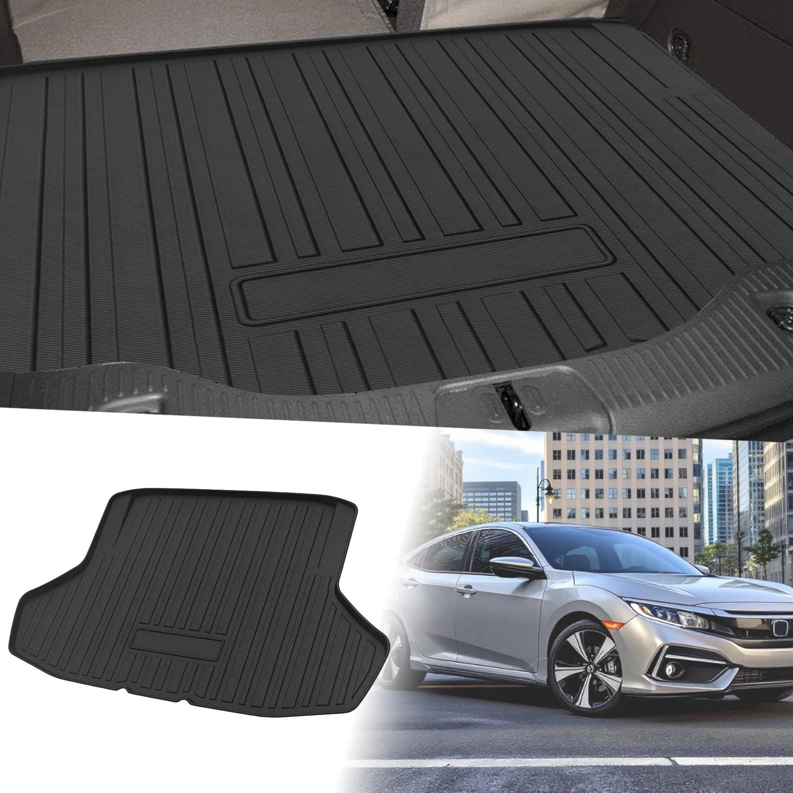Flat Face Cargo Liner Rear Trunk Mat for Honda Civic (2022–2024) TPE