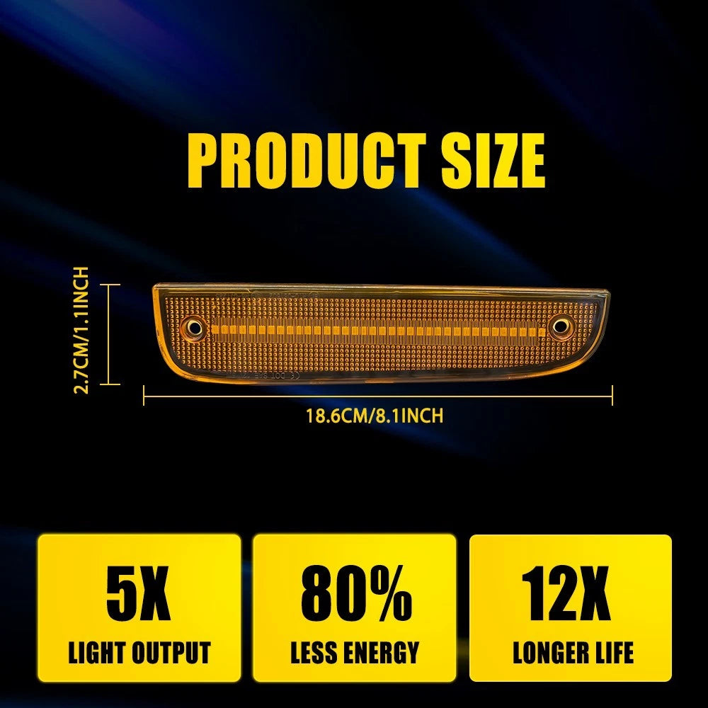 Side Marker Signal Light Pair for Jeep Cherokee (1997–2001) Amber