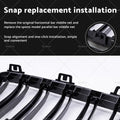 Bumper Grille for BMW 4 Series F32 F33 F36 M3 F80 M4 (2014–2020) Gloss Black
