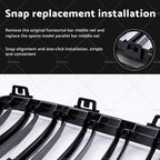 Bumper Grille for BMW 4 Series F32 F33 F36 M3 F80 M4 (2014–2020) Gloss Black