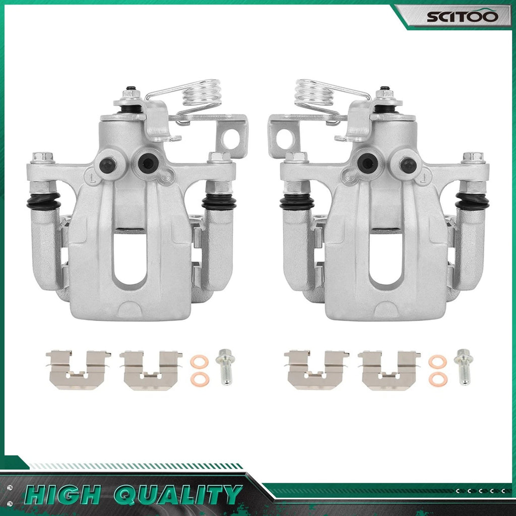 Set of 2 Rear Brake Calipers w/ Bracket for Hyundai Elantra (2011–2016)
