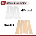 Set of 6 Door Pillar Window Trim for Nissan Titan (2017–2020) Chrome
