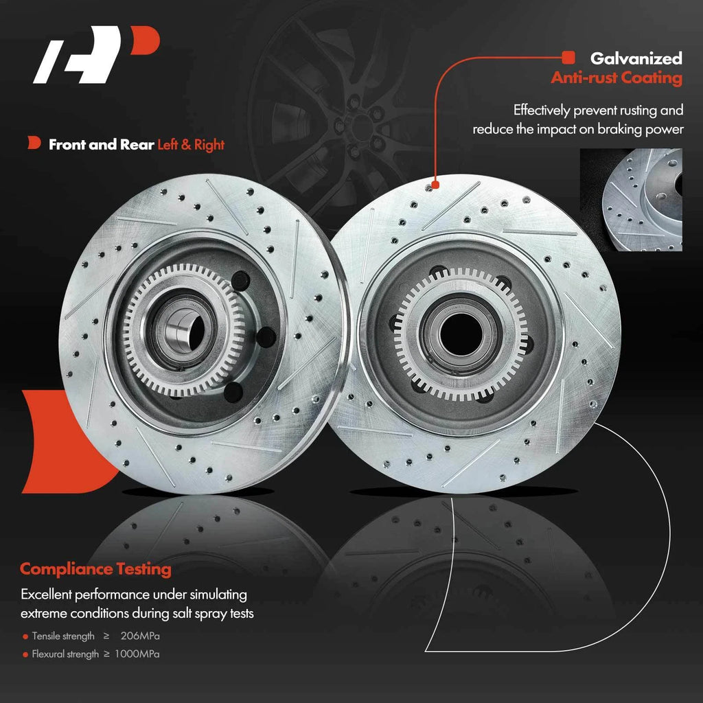 Front Drilled Brake Rotors for Ford F-150, Lincoln Mark LT (2004–2008)