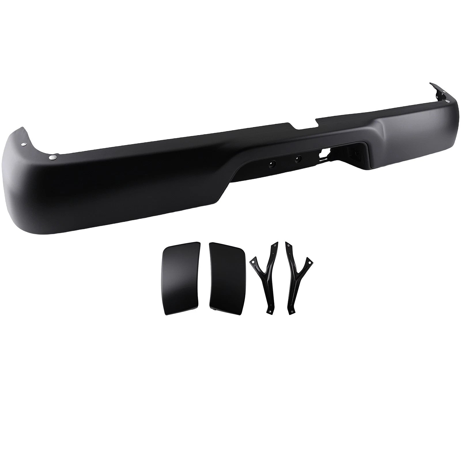 Black Steel Rear Bumper Assembly for Dodge Ram 1500 (2009–2018) 55112624