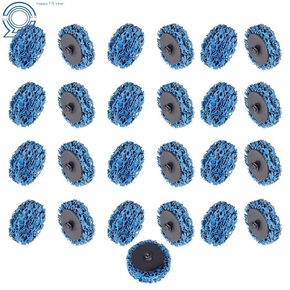25 Pack 2 Inch Blue Quick Change Strip & Clean Discs for Paint Rust