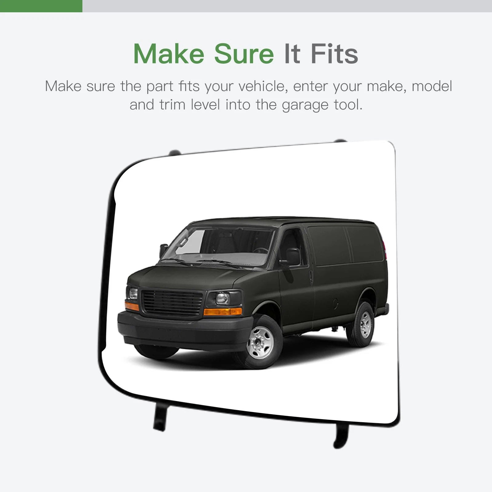 Driver Side Upper Glass Mirror for Chevy Express/GMC Savana (2004–2010)