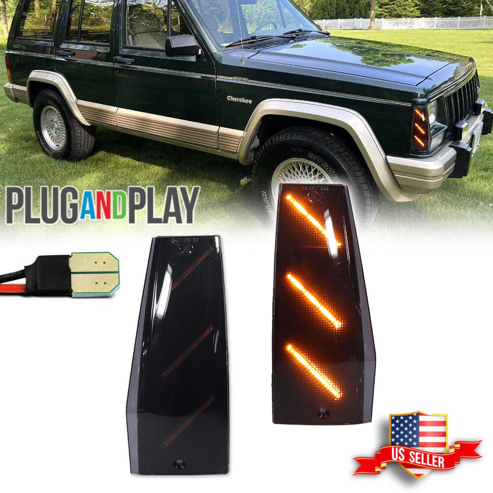 Smoke Amber LED Side Marker Lamp for Jeep Cherokee Comanche (1984–1996)