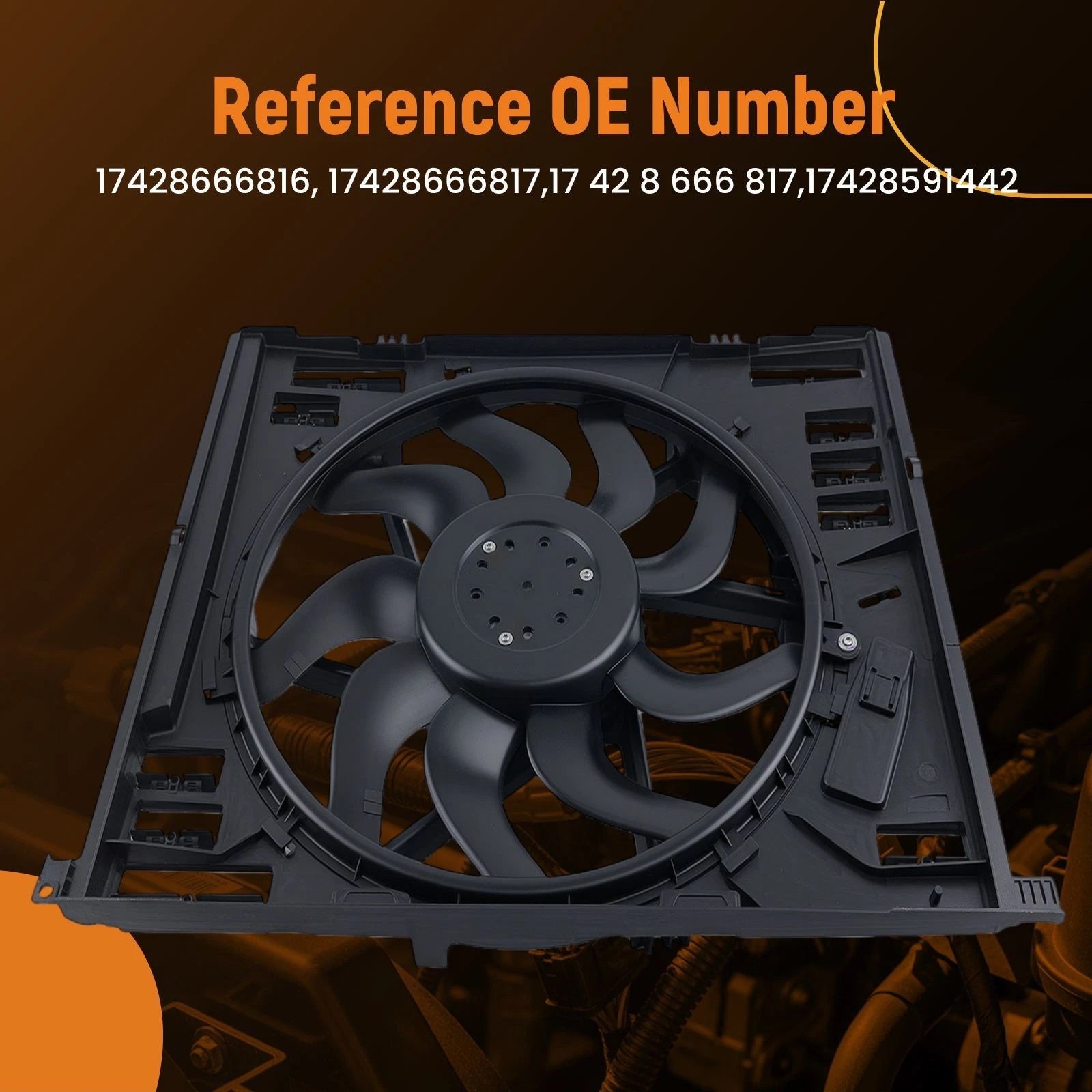 600W Fan Assembly for BMW 3 Series G20 G21 320i 320d M340i (2018–2023)