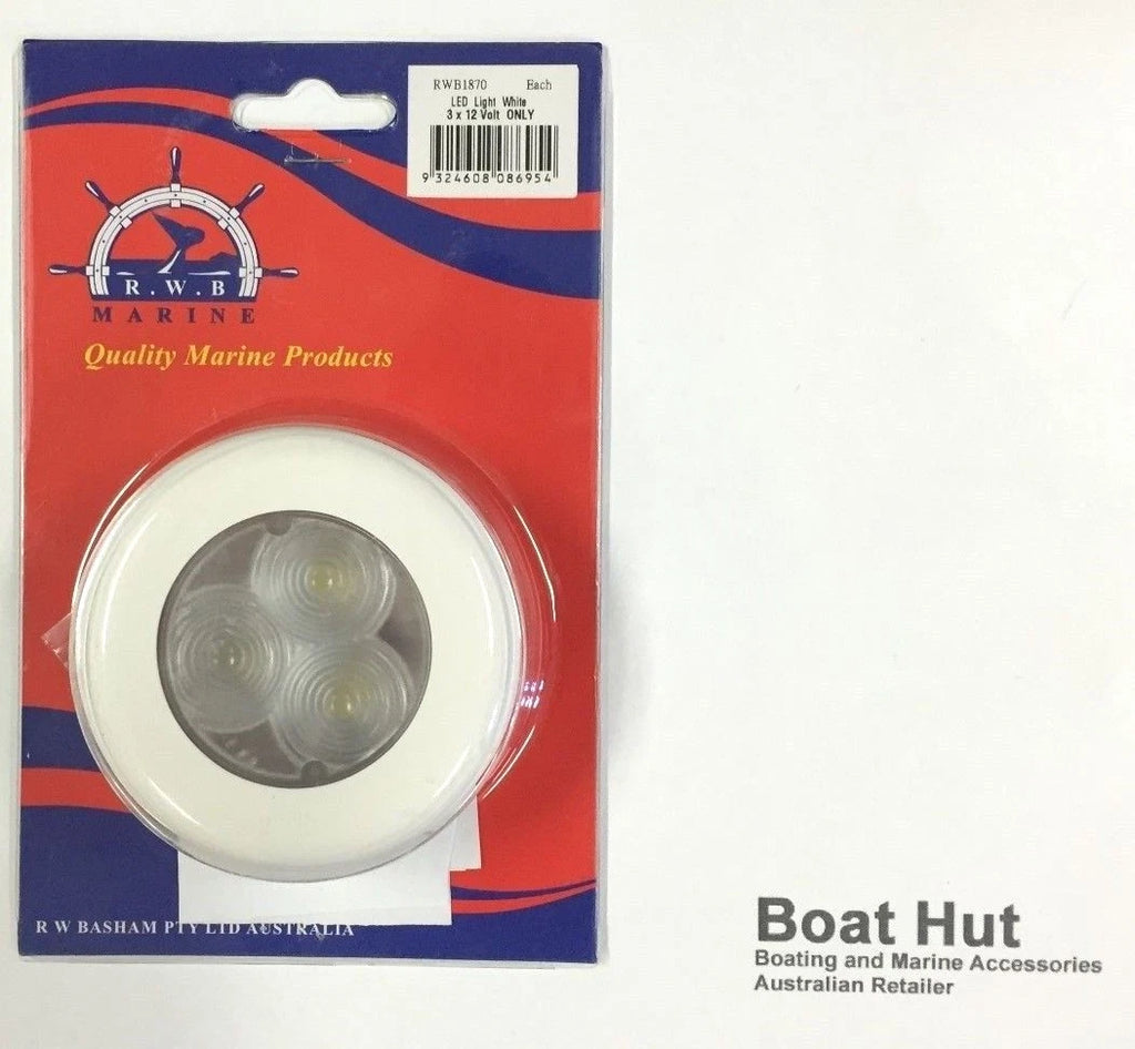 3 LED Waterproof Compact Cockpit Courtesy Light for Boat Caravan (12V)