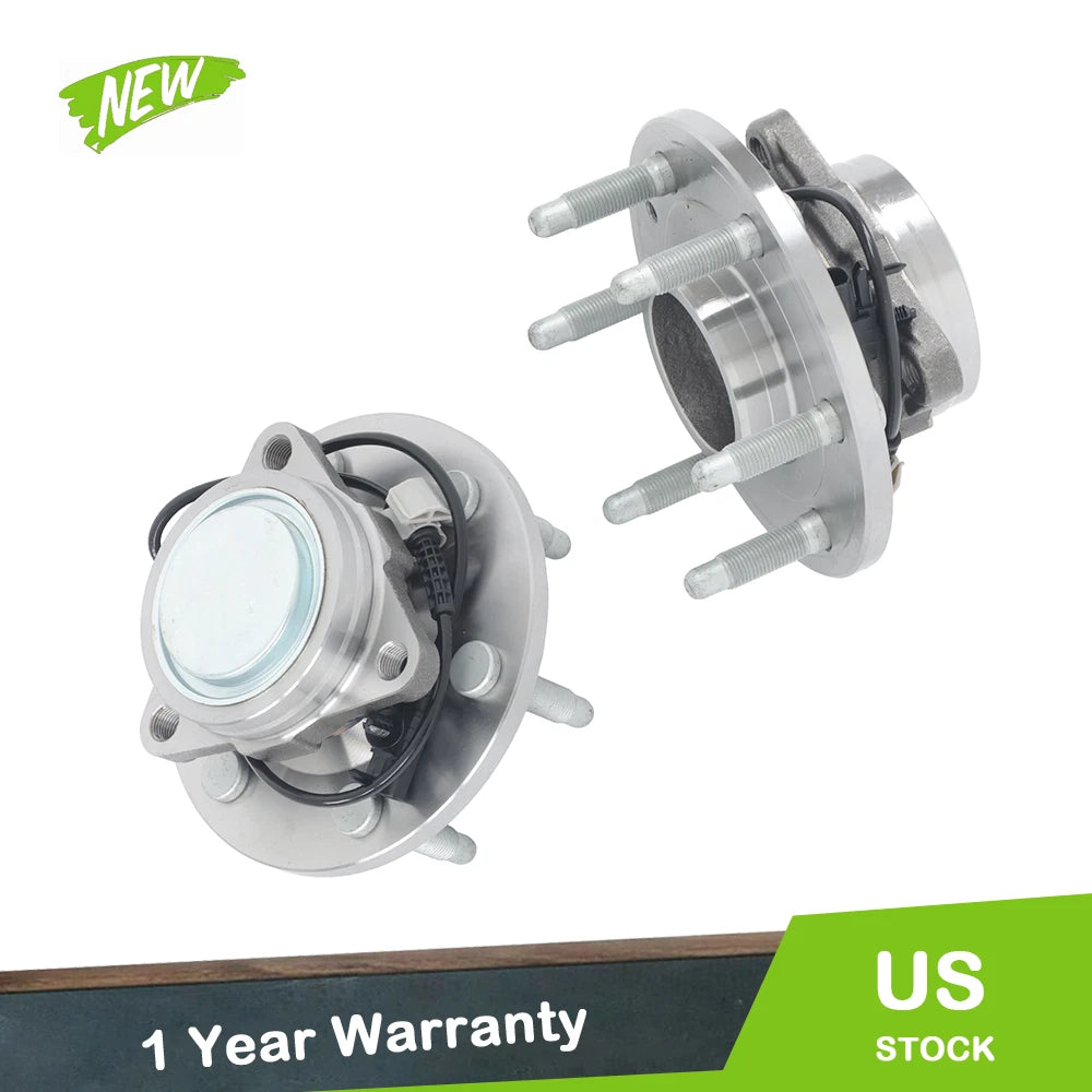 2X Wheel Hub Bearings Assembly for Chevy Silverado 1500 (2007–2013) GMC Front LH & RH